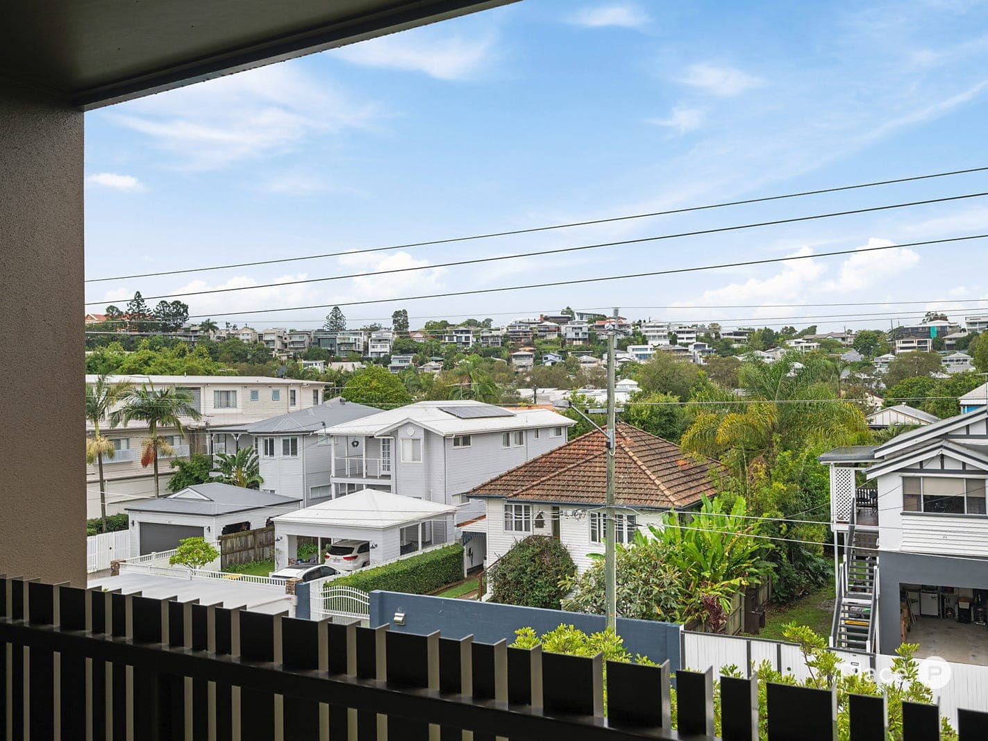 Elevated outlook across Balmoral Hill from the balcony