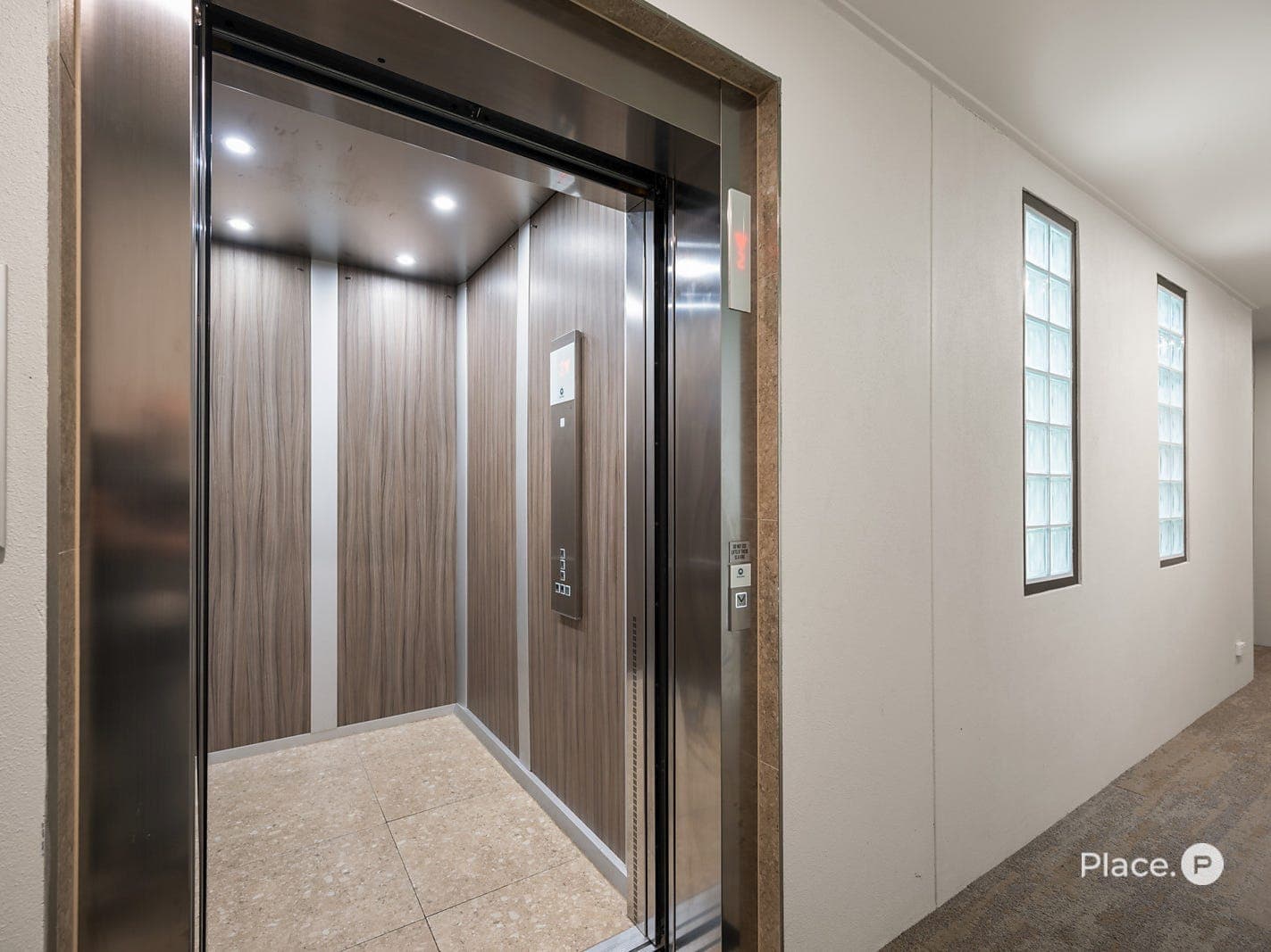 Internal lift and common lobby — secure, intercom-controlled access